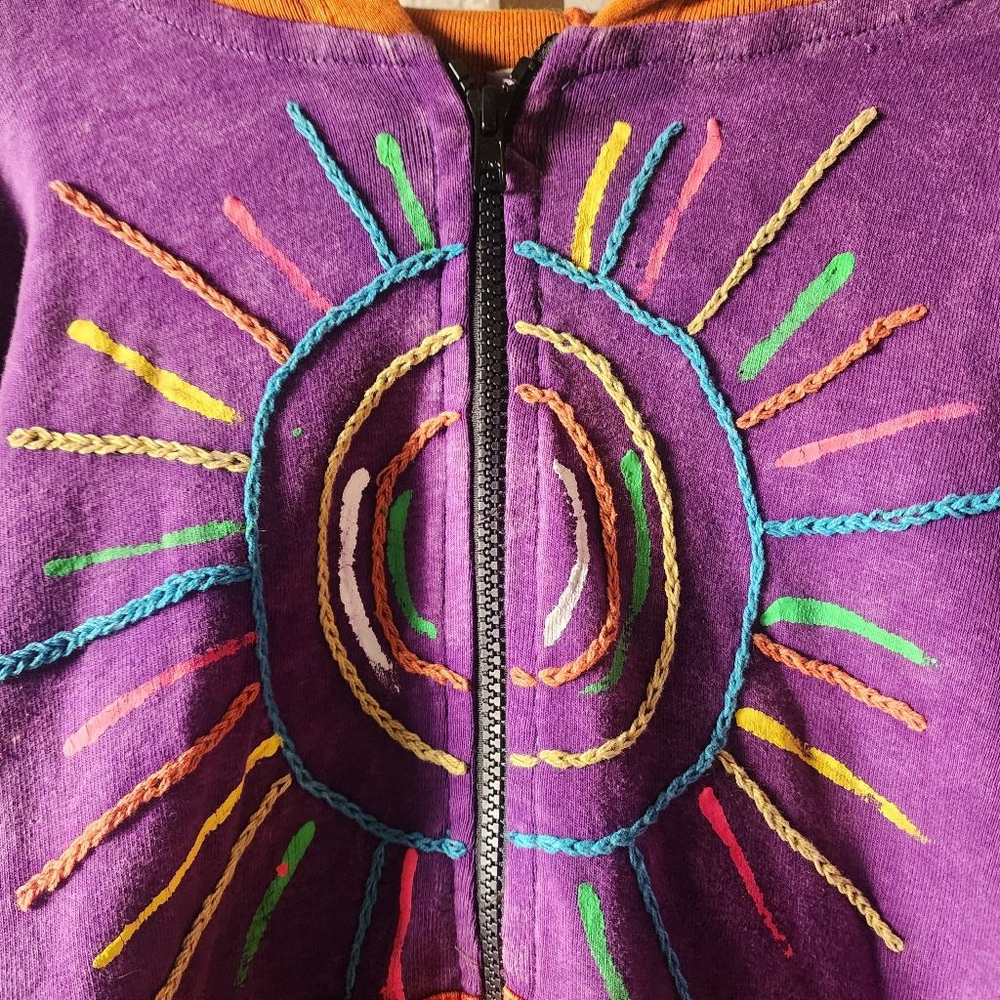 Hippie Bohemian Zip up Sweatshirt - Picture 3 of 7